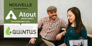 Atout recrutement est partenaire de l'agence de communication responsable QUiNTUS